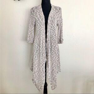 SO Heather Grey Open Front Asymmetrical Cardigan S